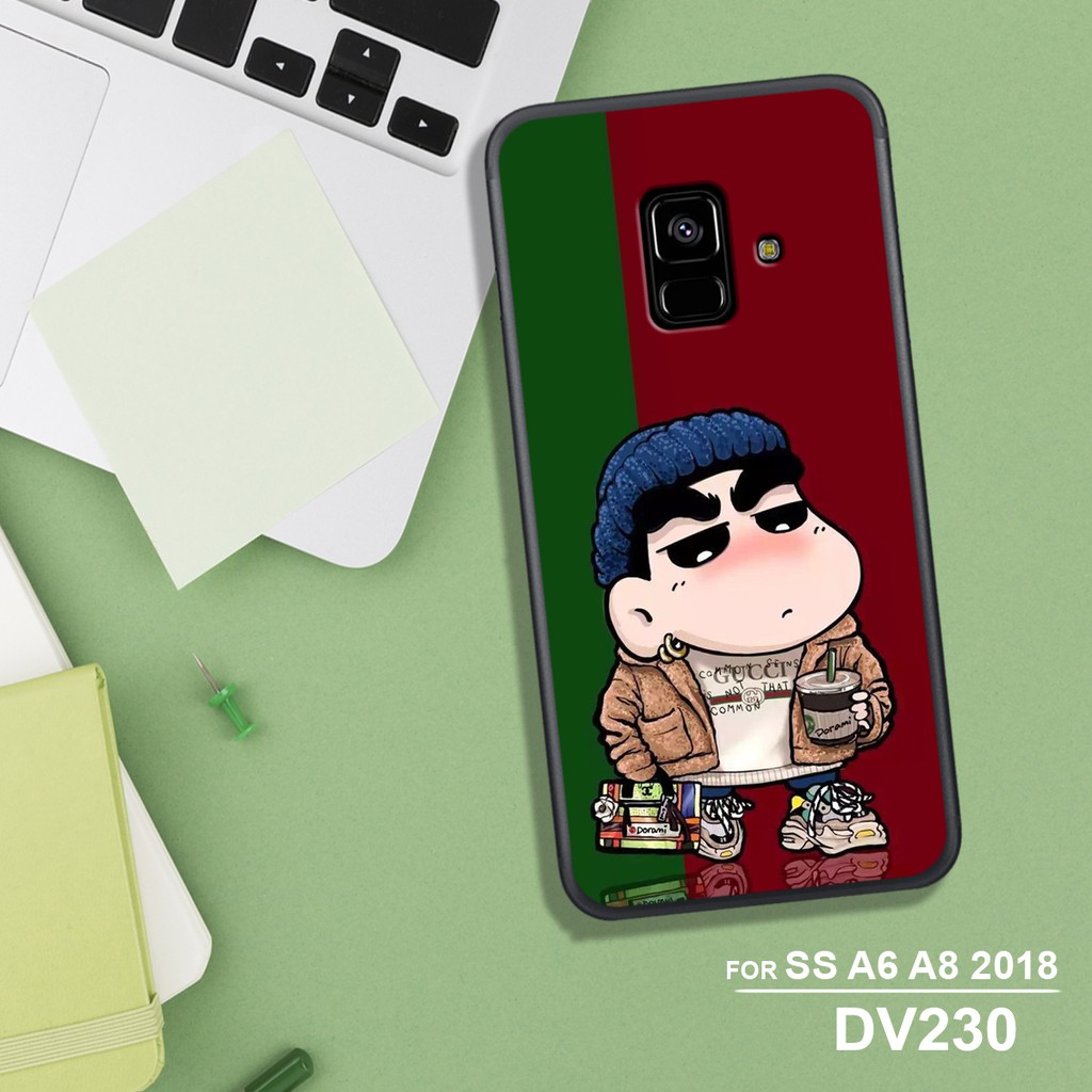 ỐP LƯNG SAMSUNG A6 2018 - SAMSUNG A8 2018 IN HÌNH SHIN NGẦU