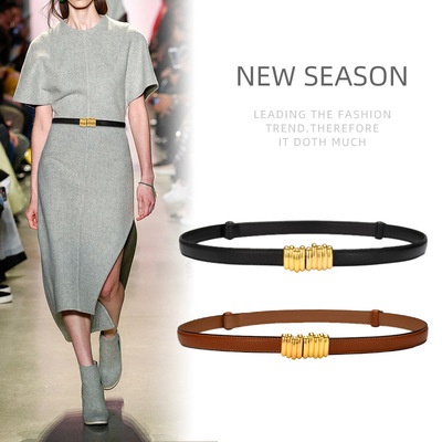 Thắt lưng da bản nhỏ thời trang cho nữ