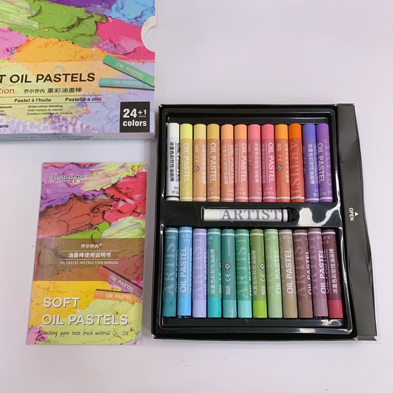 [t15l11] Màu Sáp dầu Giorgione 12/24/36/48 Soft Oil Pastels Hạng Hoạ Sĩ