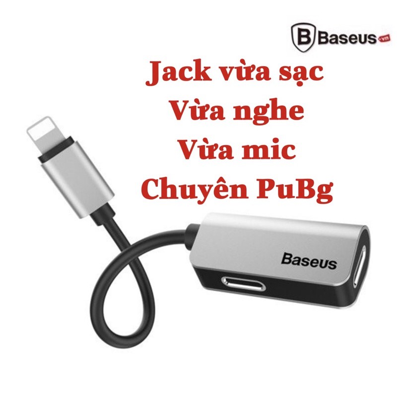 [ FREESHIP ] Bộ chia cổng Lightning 1 thành 2 Baseus  L37 cho iPhone 7/ iPhone 8/ iPhone X.