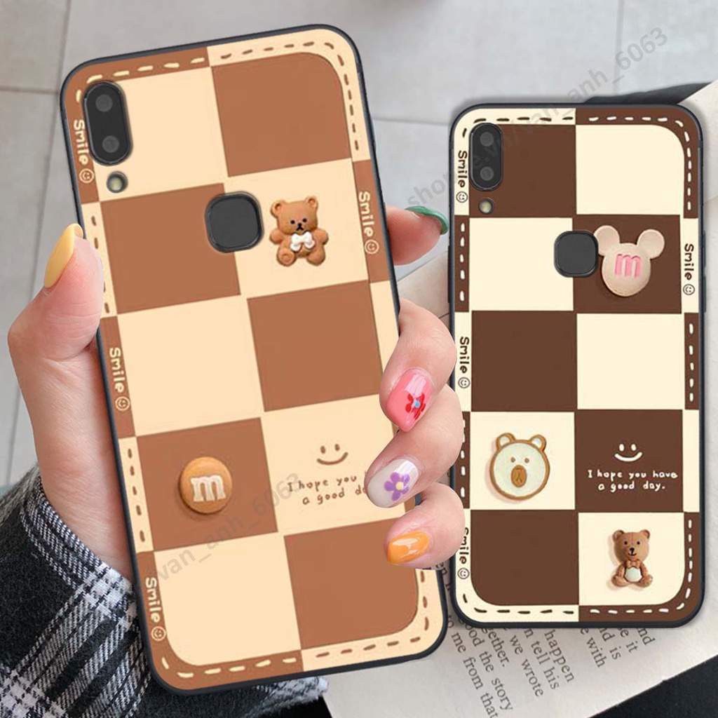 Ốp lưng Vivo V9 / V9 Youth hình gấu, kẹo dễ thương cute