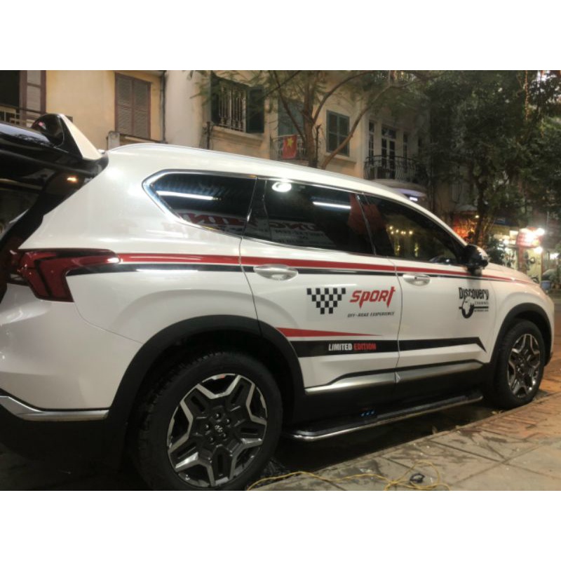 Hình thật) tem thể thao decal dán xe Santafe