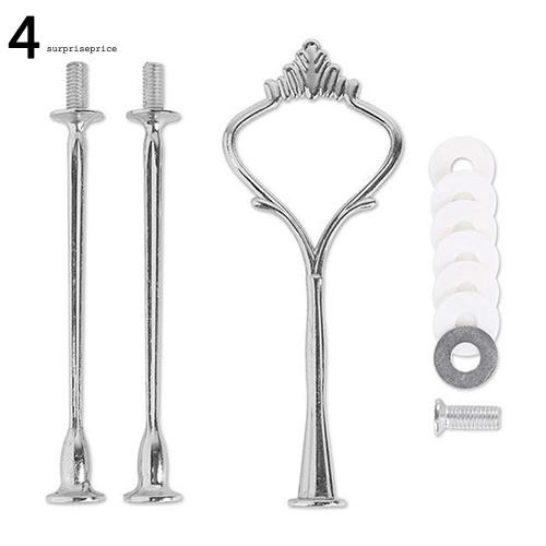 Bộ giá trục trưng bày bánh kem tiệc cưới dạng 2/3 tầng bằng kim loại