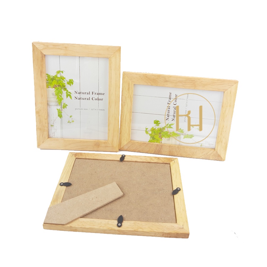 Khung Hình Gỗ 13*18 - gỗ Cao Su xuất Nhật Để Bàn Treo Tường - 5x8inch photo Frame-Khung Ảnh
