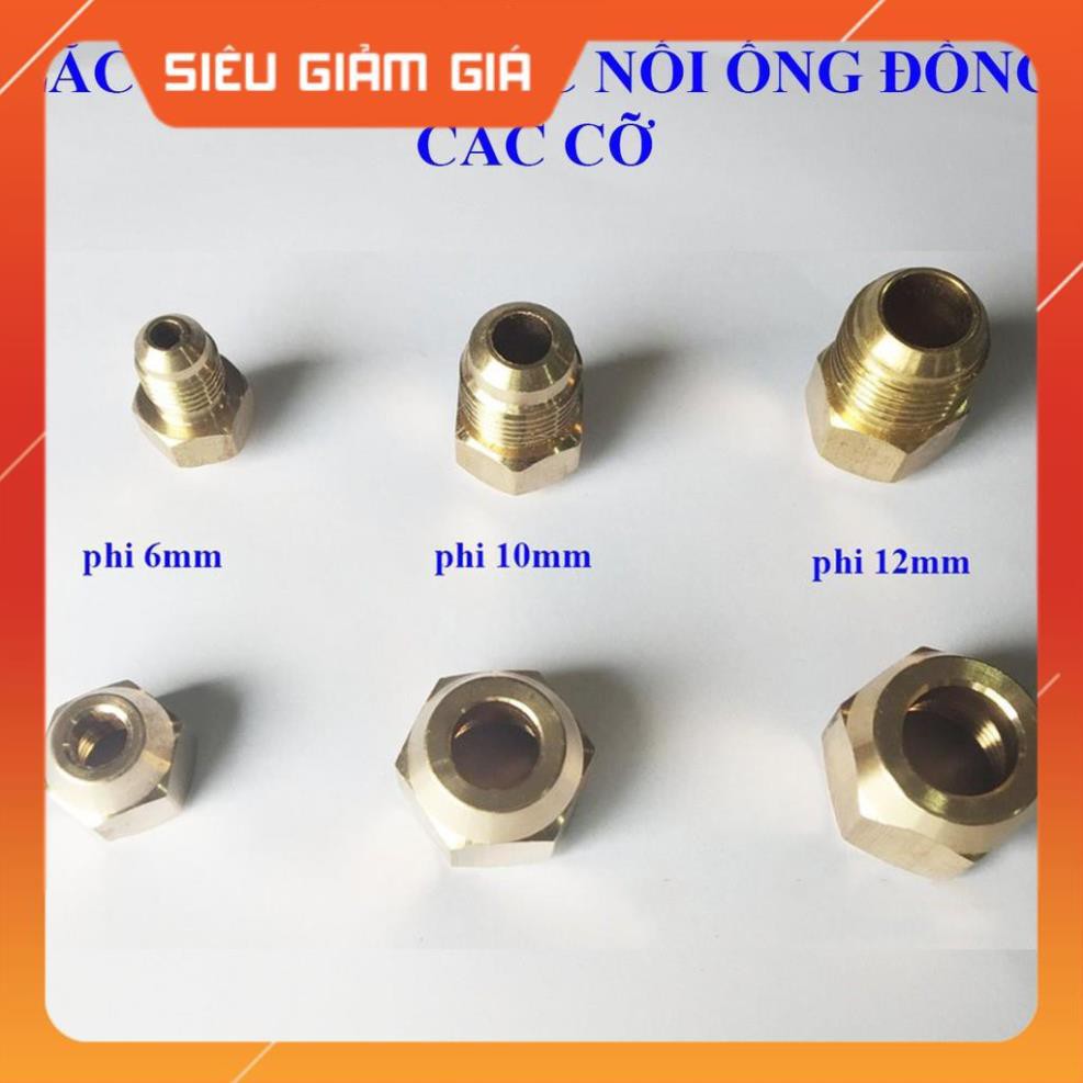 Rắc co ống đồng các phi cỡ 6 10 12 mm Loại Đẹp Chống Han Gỉ [GIÁ THỢ] - Giá tốt nhất