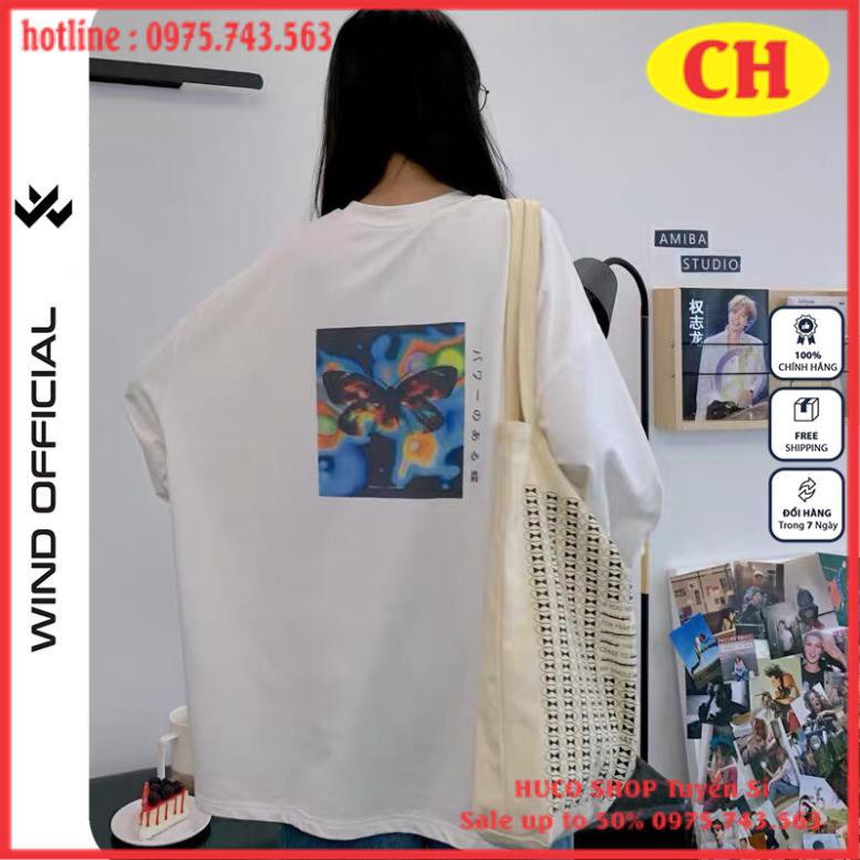 Áo thun tay dài nam nữ WIND chất cotton phông tay xuông unisex form rộng POXFFF sweater oversize ulzzang