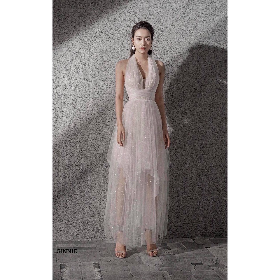 ẢNH THẬT - Đầm cổ yếm/đầm dự tiệc/ đầm kim sa/ đầm công chúa Ginny dress