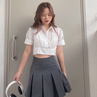 Áo Sơ Mi Croptop Cổ Đức - Titto Closet