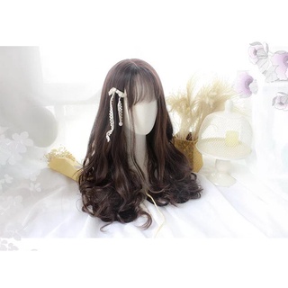 Tóc giả nữ cả đầu ❤️freeship❤️ tóc giả nguyên đầu xoăn 48cm