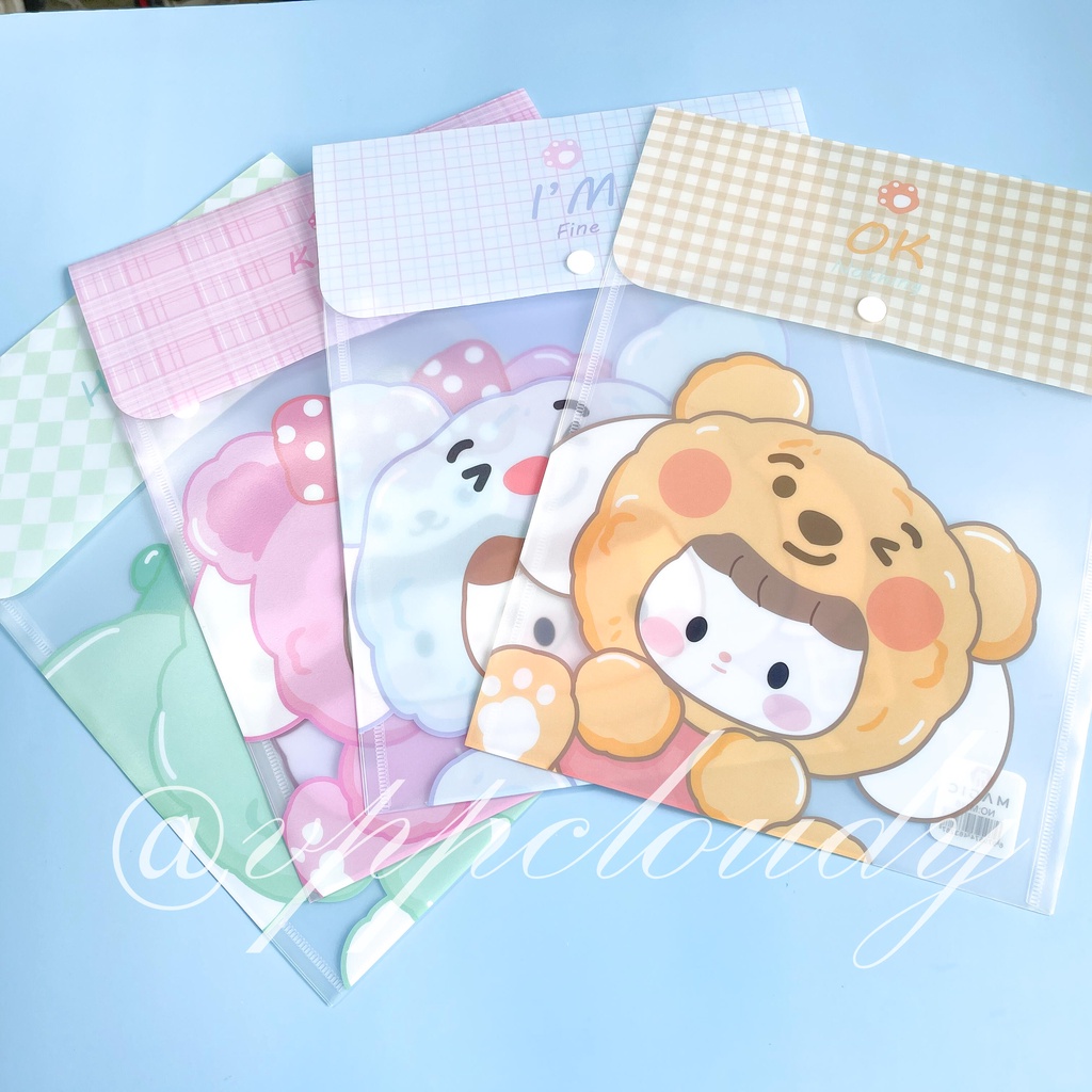 Bìa đựng hồ sơ tài liệu dọc A4 nhiều hình dễ thương cho học sinh, sinh viên