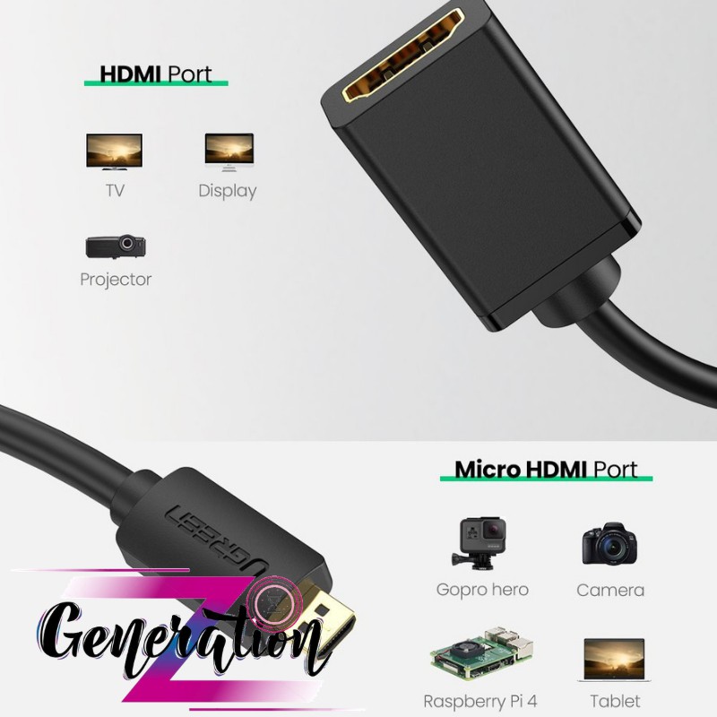 Cáp chuyển Micro HDMI ra HDMI Ugreen 20134