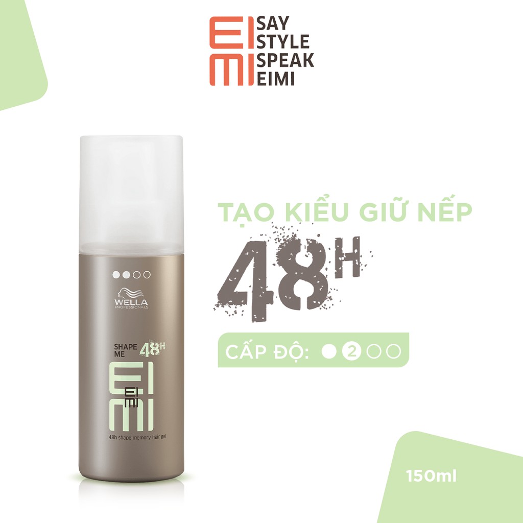 Gel Tạo Kiểu Và Duy Trì Wella EIMI Giữ Nếp Chuyên Nghiệp Shape Me Hair Gel 150ml