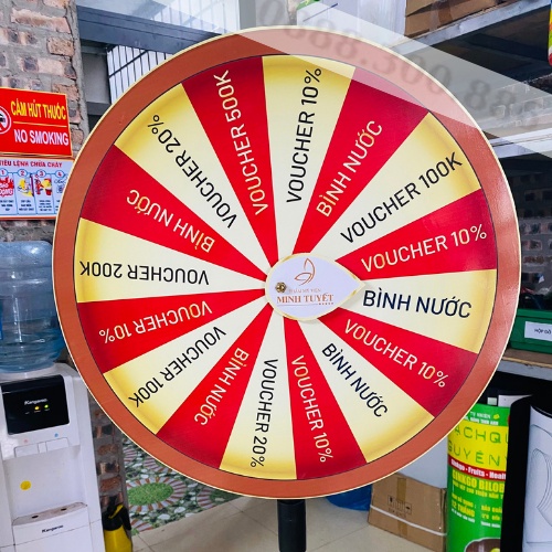 Vòng quay trúng thưởng,Vòng quay may mắn, D=80cm hoặc 60cm, trưng bày sự kiện khai trương, tạo hiệu ứng thu hút KH