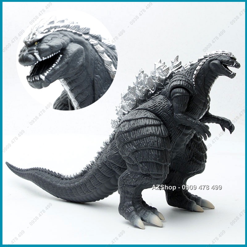 Mô Hình Khủng Long Godzilla Đen Xám - Cao 16cm