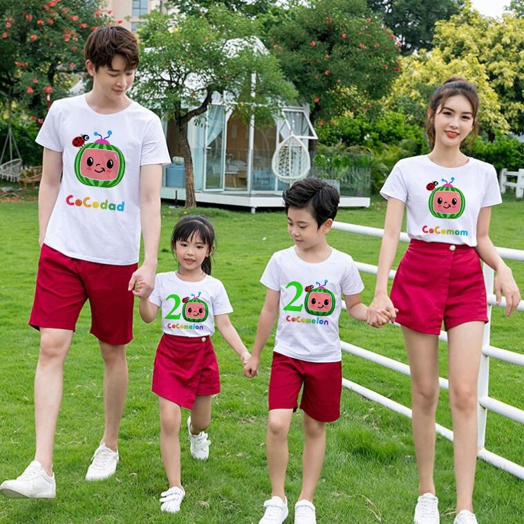 Áo Thun Họa Tiết Mystique.id-Áo Thun Gia Đình Hình Quả Dưa Hấu Vui Nhộn