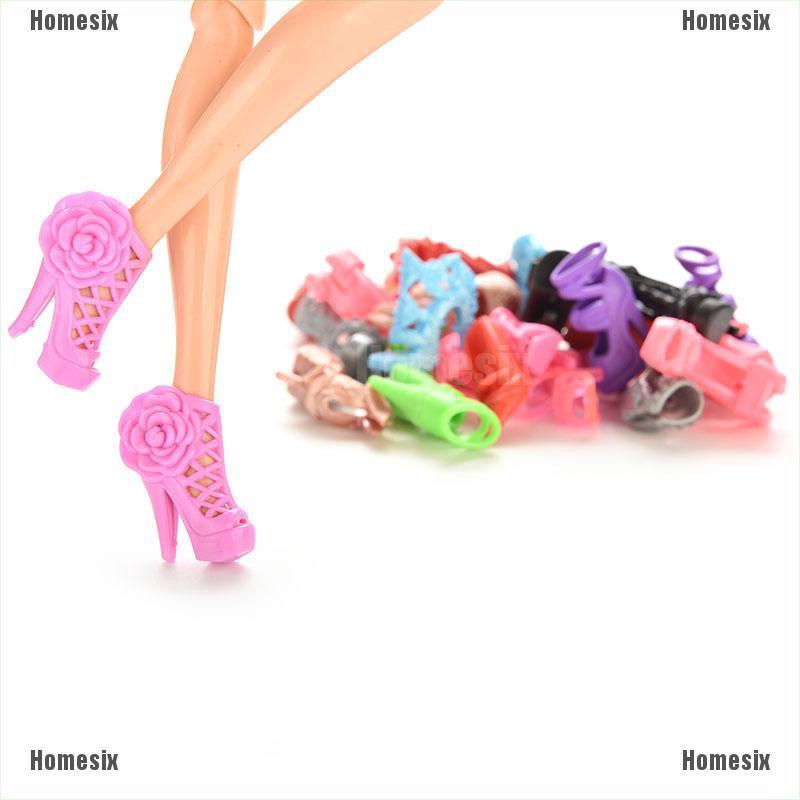 Bộ 15/30/60 đôi giày cao gót đồ chơi dành cho búp bê Barbie
