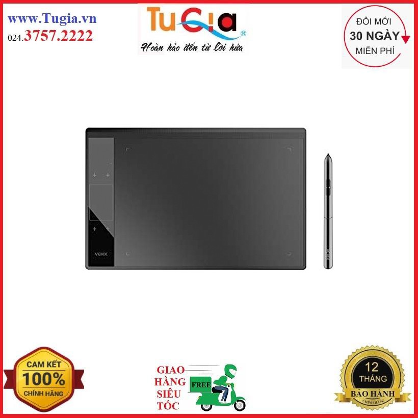 Máy Tính Bảng Vẽ Đồ Họa Kỹ Thuật Số Veikk A30 (10x6inch) Hàng chính hãng