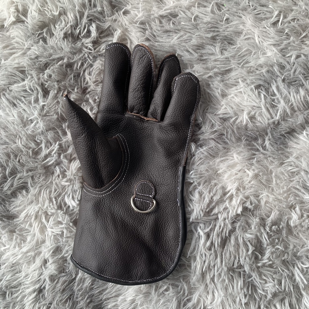 Phụ kiện chim săn - Găng tay chim săn mồi 5 ngón da bò thật dùng huấn luyện chim săn mồi và chim ưng các loại