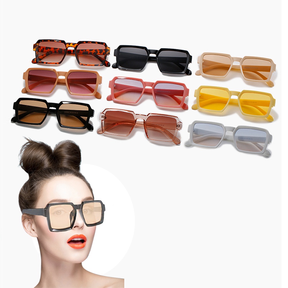 Kính Mát Gọng Lớn Hình Đa Giác Nhiều Màu Sắc Thời Trang Cho Nữ