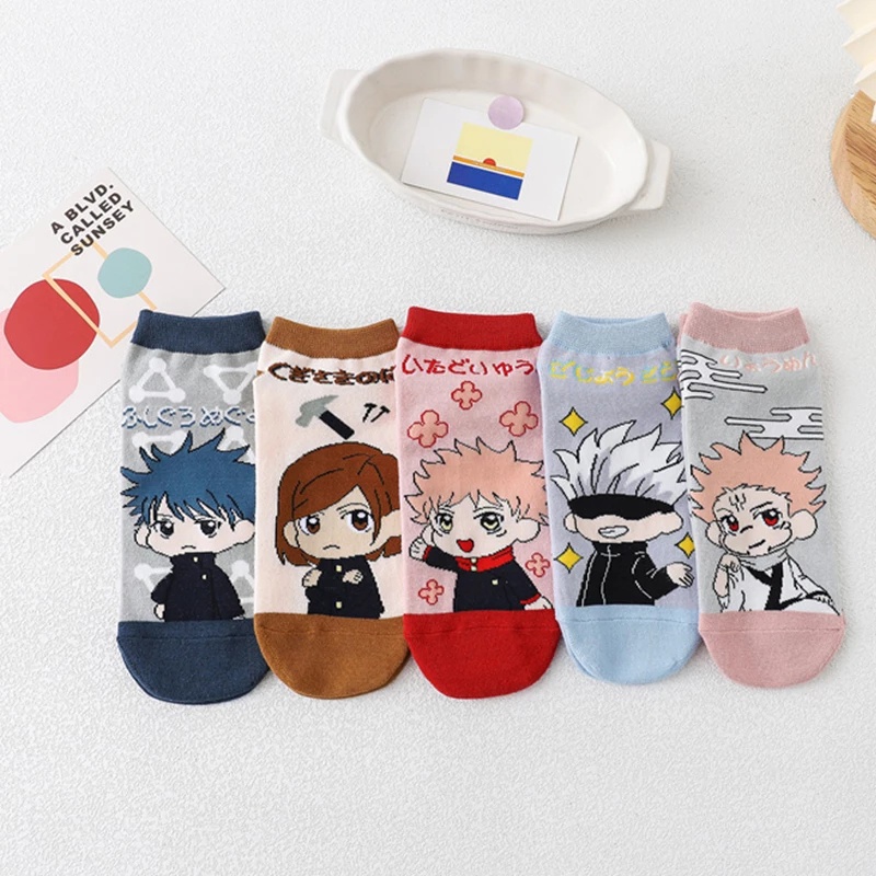 Vớ cotton có hình nhân vật fushiguro megumi itadori yuji gojo satoru