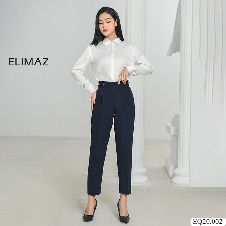 Quần Tây Âu Nữ Công Sở Elimaz Trang Trí Dây Chéo Đính Cúc, Dáng Baggy Co Dãn Nhẹ Dễ Mặc EQ20.002