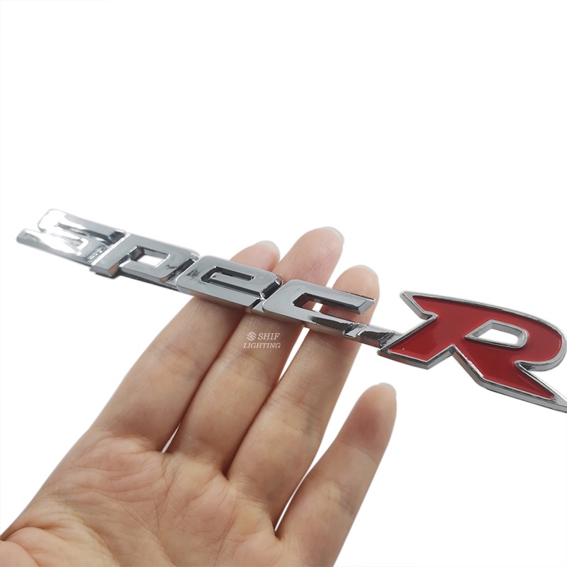 FENDER 1 Miếng Dán Logo Chữ R Bằng ABS Trang Trí Viền Xe Hơi Nissan Silvia SPEC R