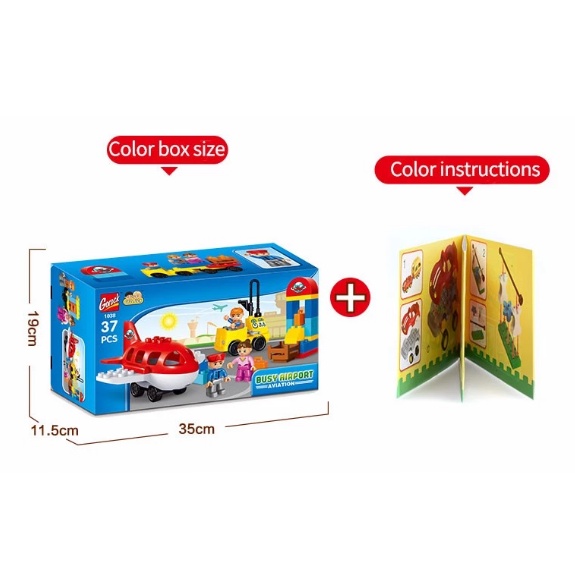 Đồ chơi lắp ghép bộ máy bay tương thích với Lego Duplo - Gorock 1038