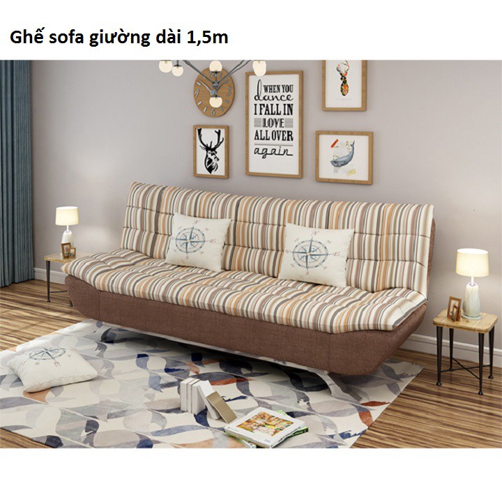 Ghế sofa giường đa năng nhập khẩu, Sofa bed dài 1m5 GSF014