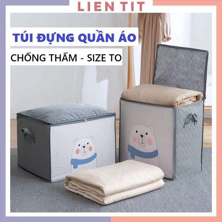 Túi đựng quần áo chăn màn đa năng cỡ lớn chống thấm chắc chắn, nhiều mẫu cute
