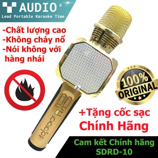 Micro Karaoke Bluetooth SD-10 ♥️Freeship♥️ Giảm 30k khi nhập MAYT30 - Micro bluetooth mic hát karaoke SD chính hãng