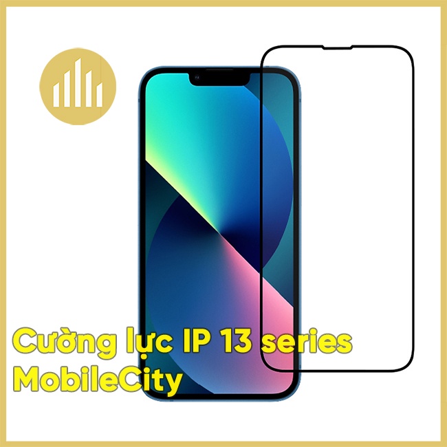 Kính cường lực IP 13, 13 Pro, 13 Pro Max (Full màn đen) - MobileCity