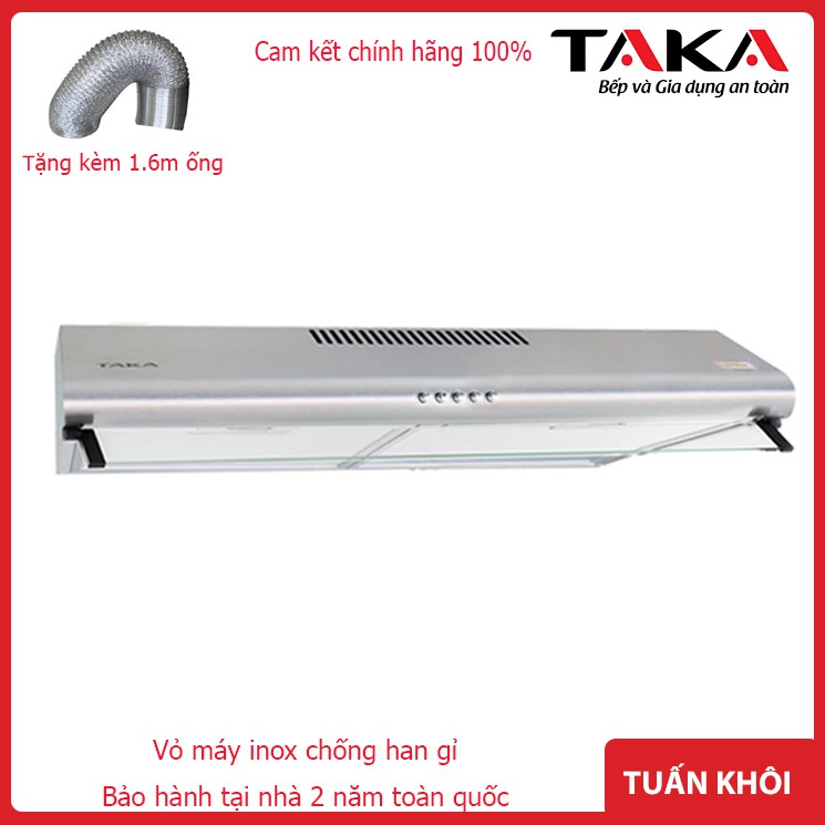 [Mã 159ELSALE hoàn 7% đơn 300K] Máy hút mùi Taka HC270S-70cm vỏ inox chống rỉ