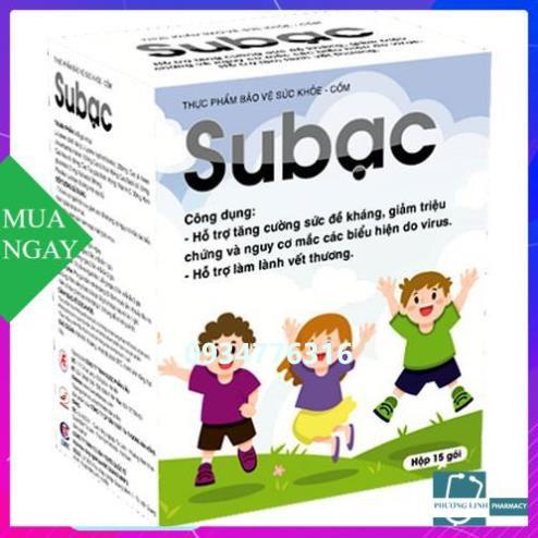Cốm Subạc hỗ trợ tăng sức đề kháng, giúp làm lành vết thương, hộp 15 gói