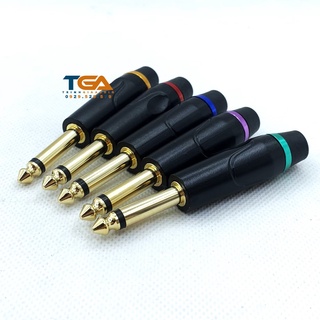 Jack rắc 6ly hàn dây mono 2 khấc, 5 màu