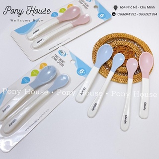 Thìa Nhựa Ăn Dặm - Set 2 Thìa Nhựa Dẻo GB Baby An Toàn Cho Bé