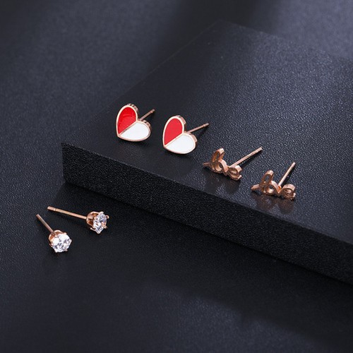 Bộ 3 Đôi Bông Tai Titan Ko Đen TT 2481