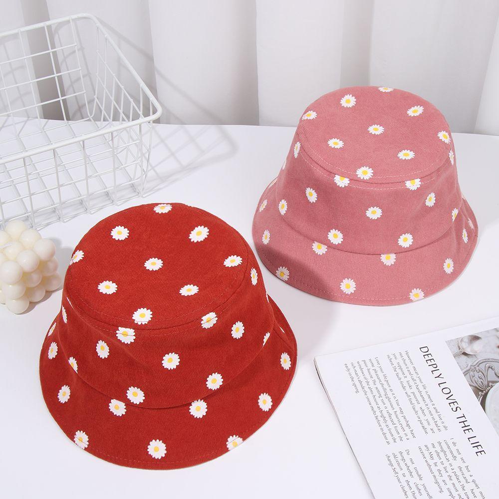 Nón Bucket Chống Nắng In Họa Tiết Hoa Cúc Dễ Thương Xinh Xắn