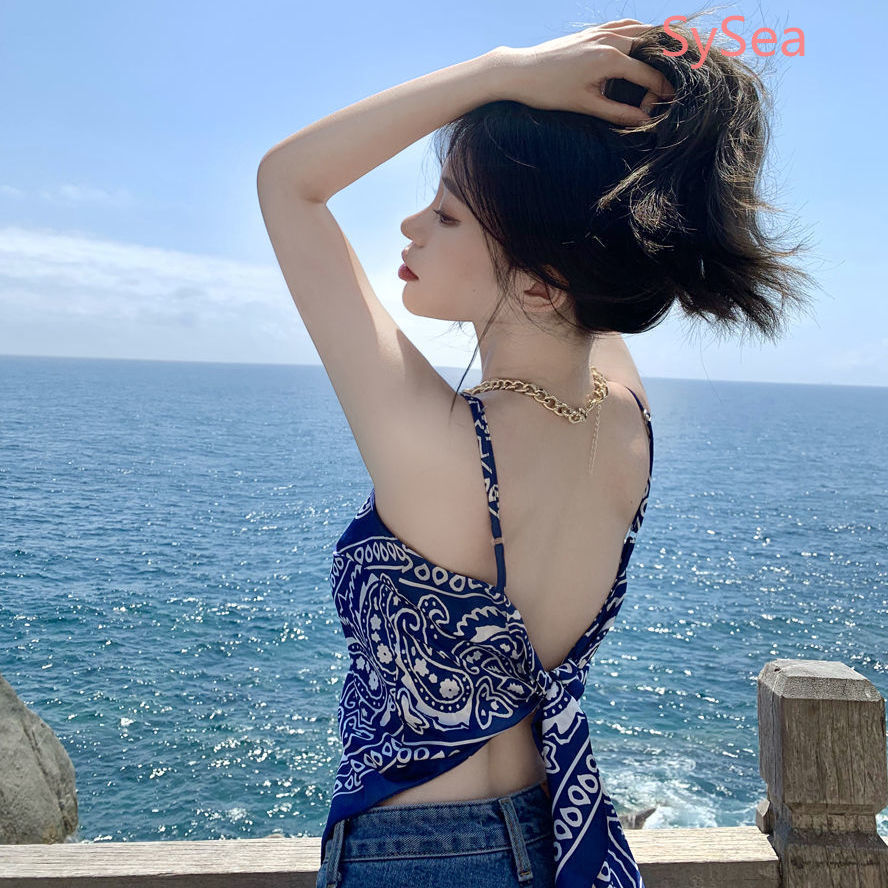 Áo 2 dây dáng ngắn thời trang mùa hè quyến rũ xinh xắn cho nữ