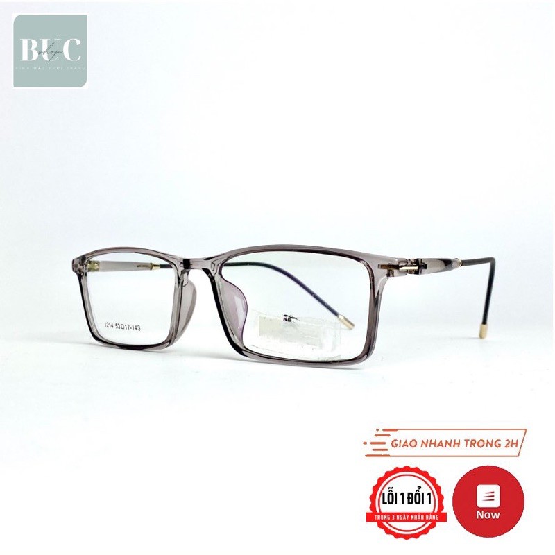 Gọng kính 1214 hot BUCSHOP nhựa dẻo dáng vuông nam nữ | BigBuy360 - bigbuy360.vn