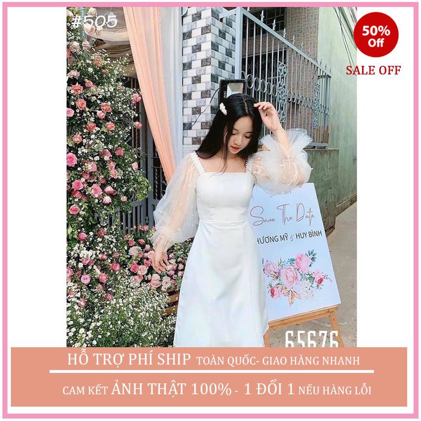 Đầm dự tiệc chất vải cat hàn phối tay ren cực sang chảnh chính là phong cách của shop đem lại cho khách hàng