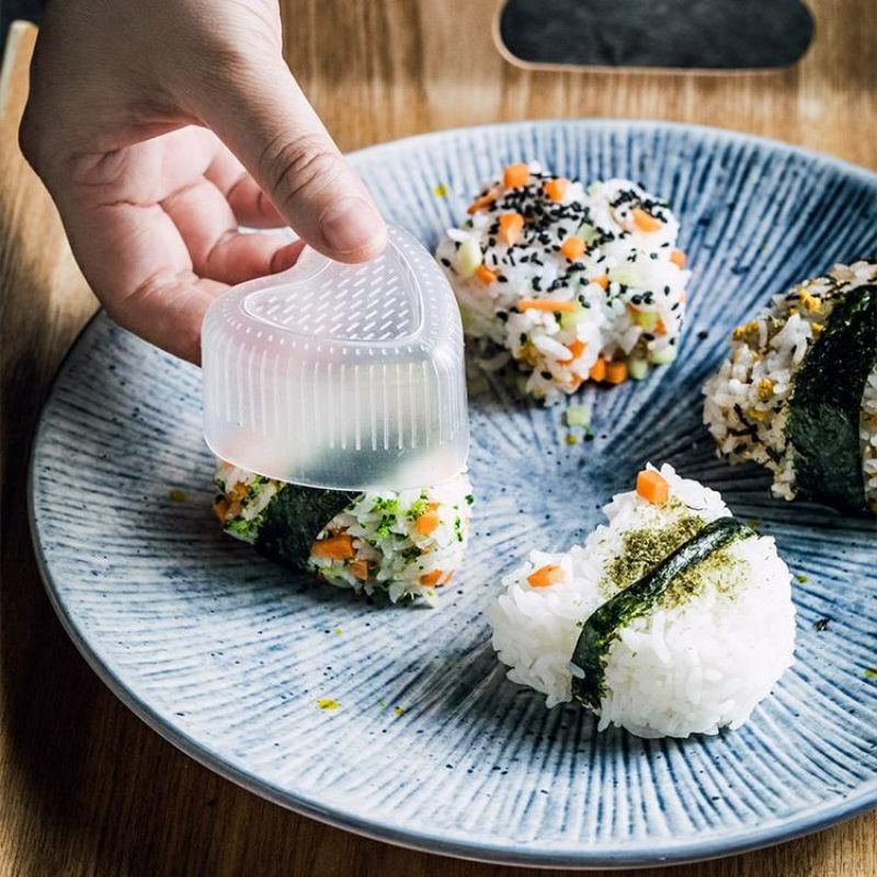 [Tặng thìa] Set 6 Khuôn cơm nắm onigiri, bento, cơm kiểu Nhật cho bé ăn dặm