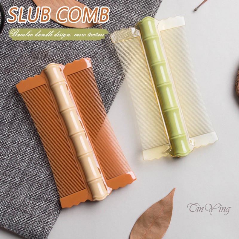 GETNOIVAS Lược Chải Tóc Hai Mặt Răng Nhỏ Bằng Tre Chăm Sóc Da Cho Nữ