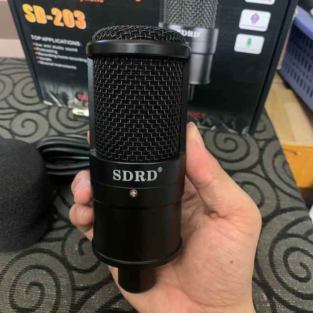 Mic Thu Âm Livestream Mới Nhất SDRD SD-203 phù hợp tất cả sound card bảo hành 1 năm