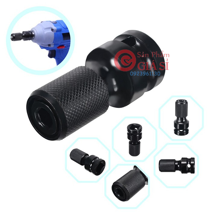 Đầu chuyển bu lông, khẩu sang bắn vít chuôi lục giác 6.35mm đầu dài ❤️freeship❤️