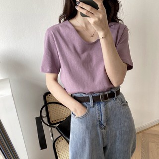 Áo phông trơn basic nữ sành điệu