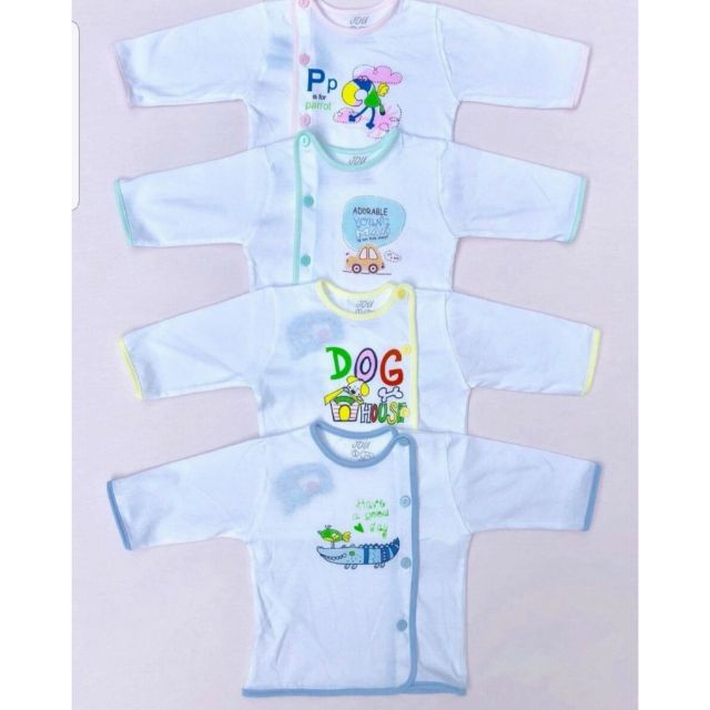 Áo jou trắng sơ sinh cotton đẹp cho bé