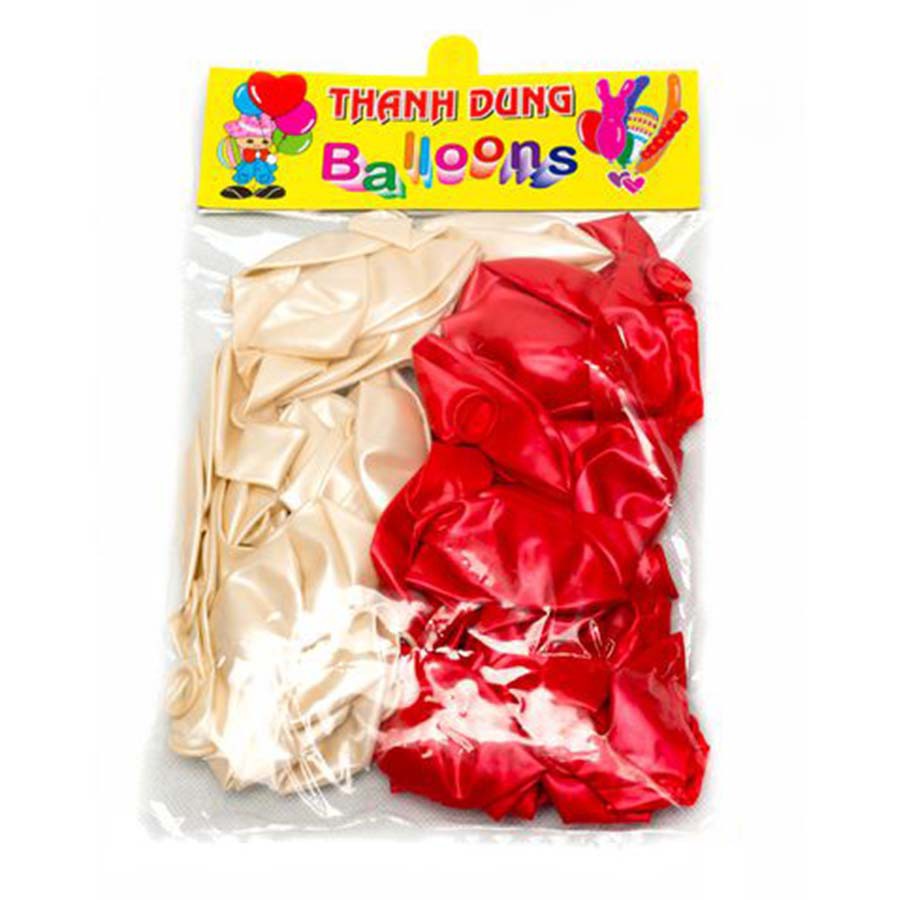 Túi bóng bay 50 quả hoặc 100 quả- Mix 2 màu - Bóng Nhũ dày dặn đẹp màu - Size 30cm (Bóng bay trang trí sinh nhật, cưới)