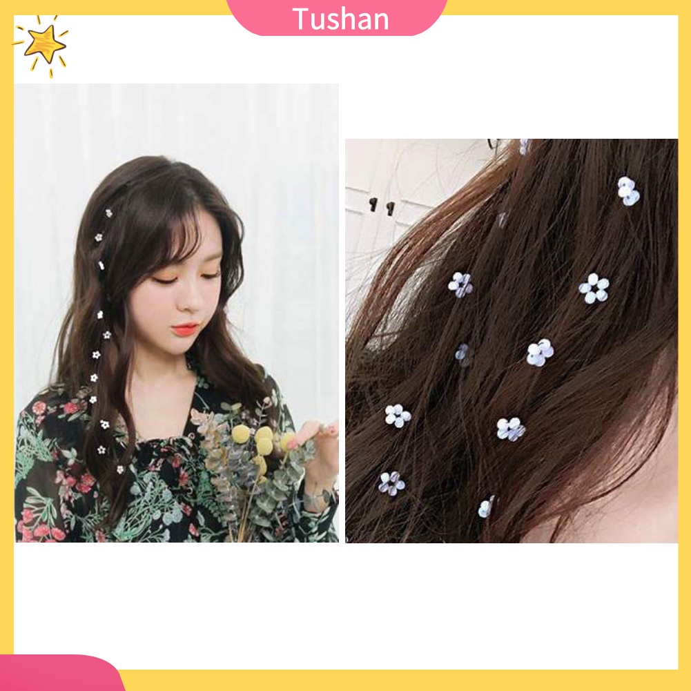 Kẹp tóc hoa vải dài xinh xắn cho nữ