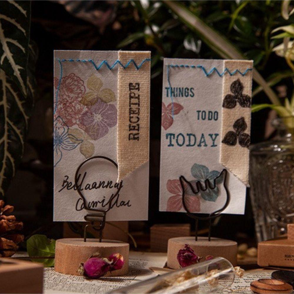 Con Dấu Gỗ In Hình Cây Cỏ Tự Nhiên Trang Trí Sổ Tay / Nhật Ký DIY