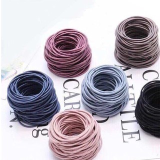 Dây thun buộc tóc nhiều màu co dãn tốt, sợi dẻo dai Basic